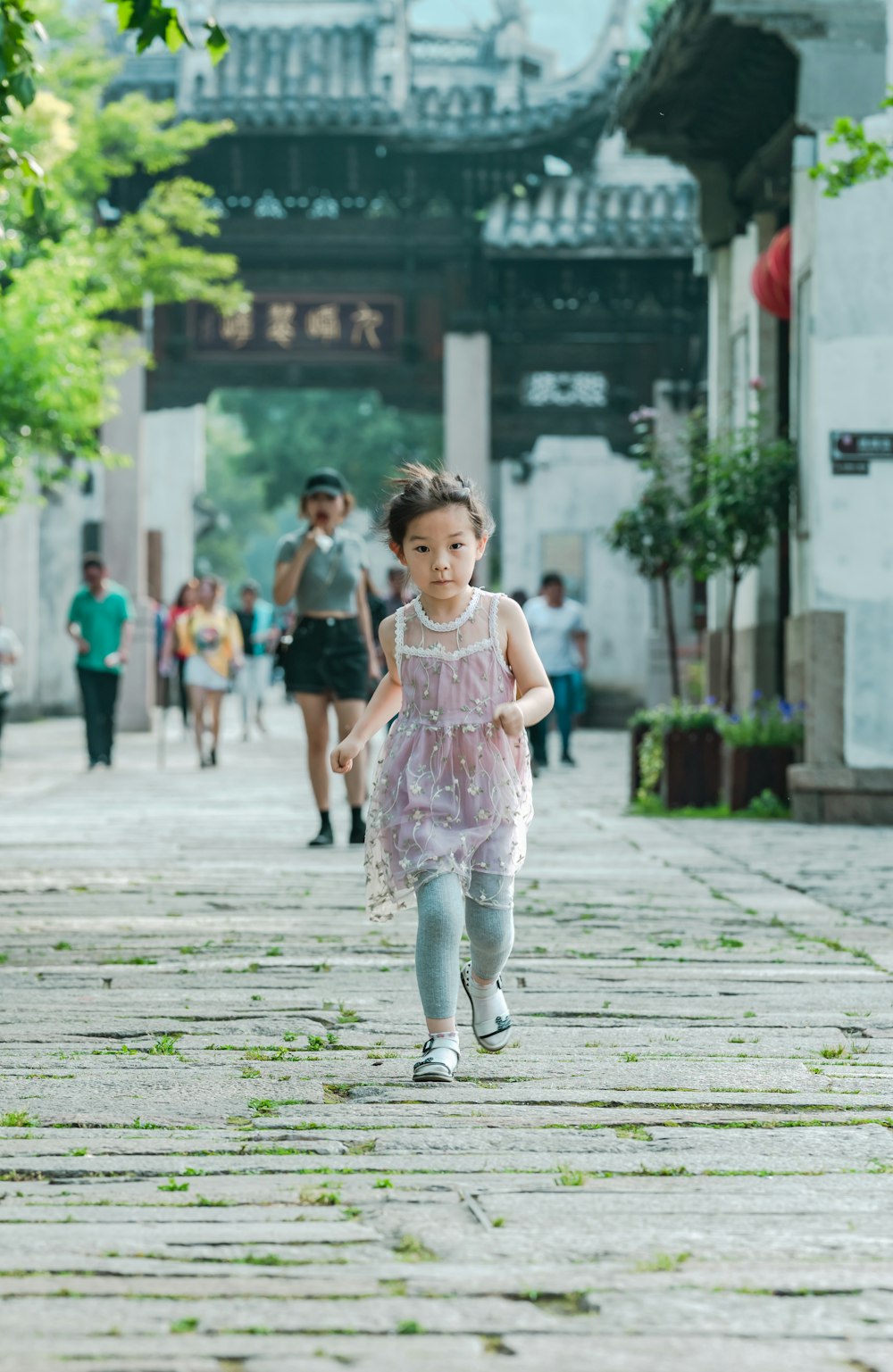 girl wearing pink dress