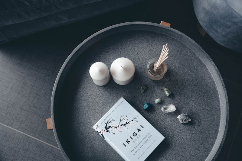 Calm Japanese garden scene representing the concept of ikigai and finding purpose