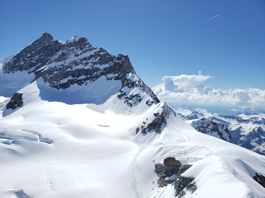 aerial photography of mountains in Jungfraujoch Top of Europe Switzerland