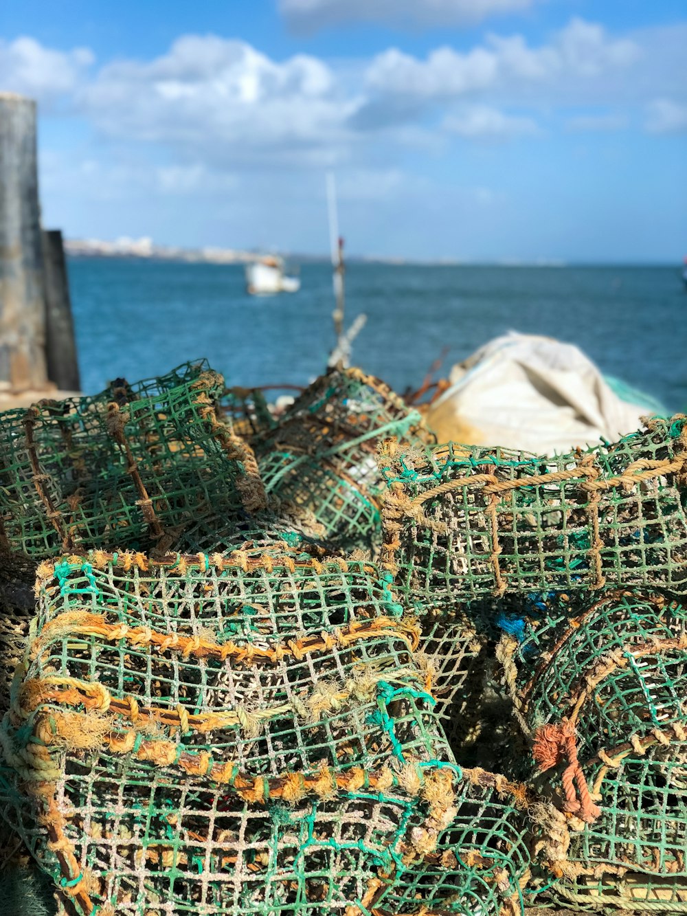 nets on white surface