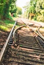 gray train tracks