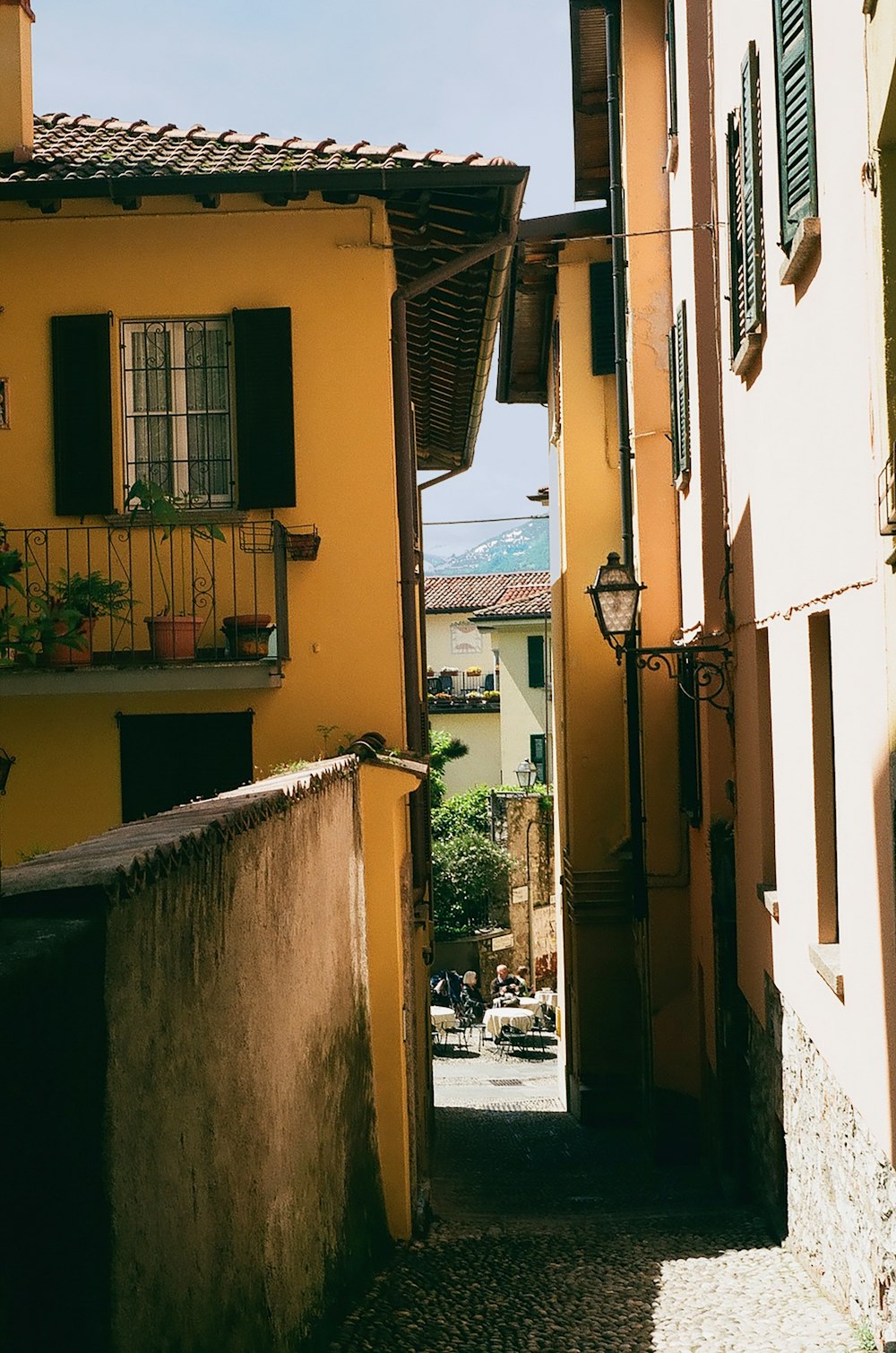 road between buildings during day