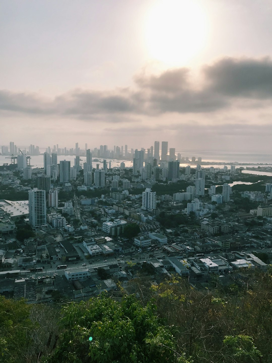 cityscape photography under gray sky