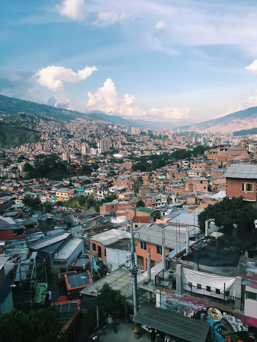 View over Medellín from the famous Comuna 13 neighbourhood