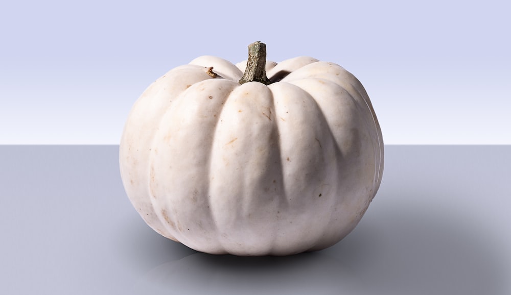 gray pumpkin on gray surface
