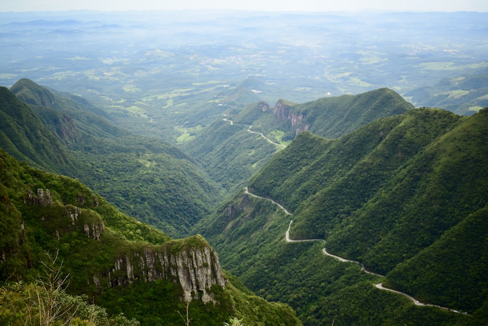 green covered mountain