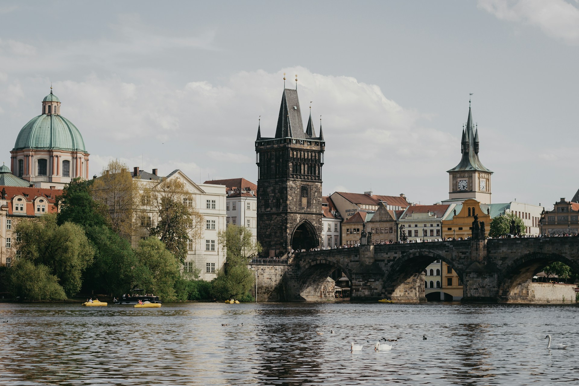 white and brown buildings near body of water