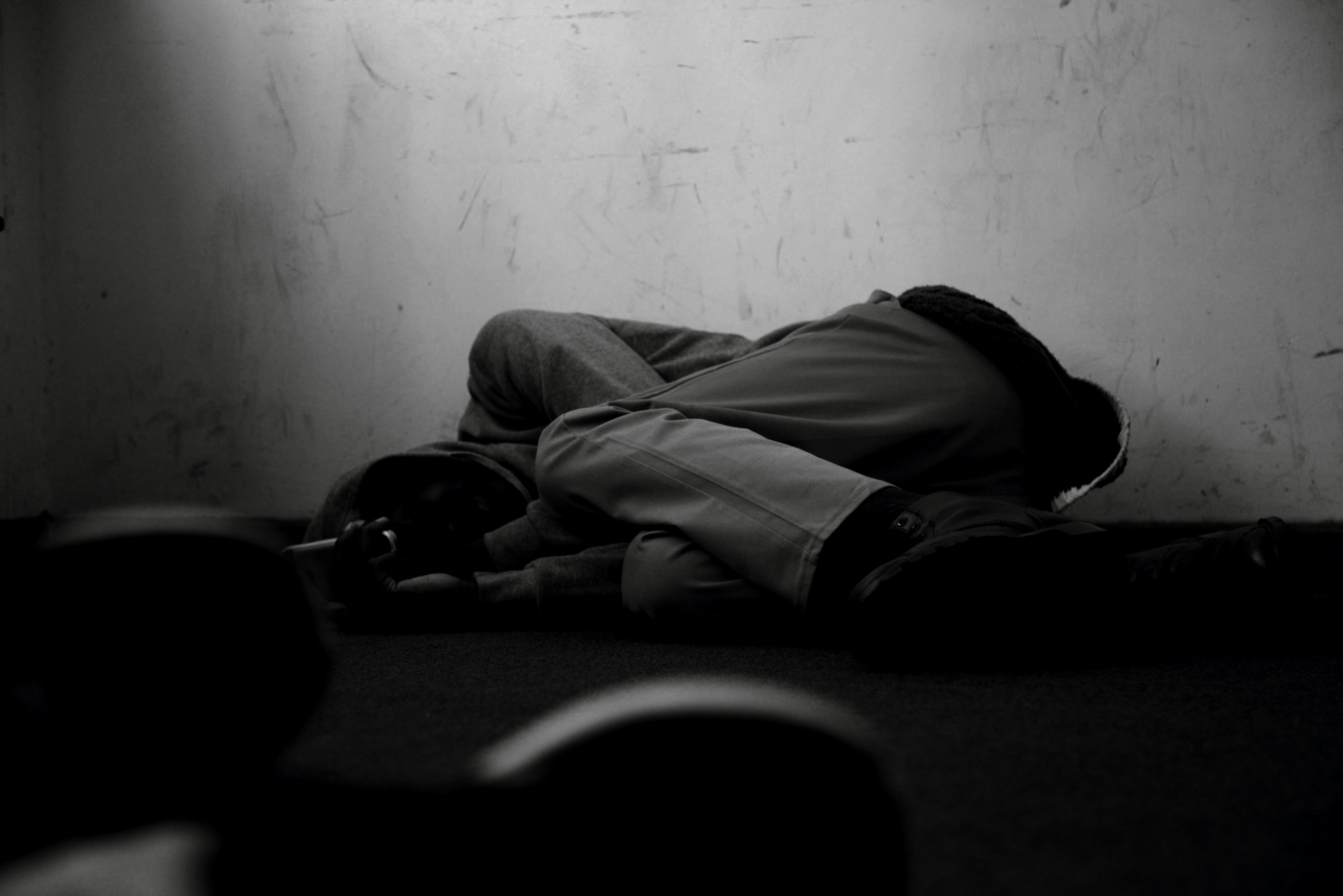 person lying on surface