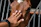 A close-up of a horse nuzzling a participant’s hand, capturing a moment of connection.