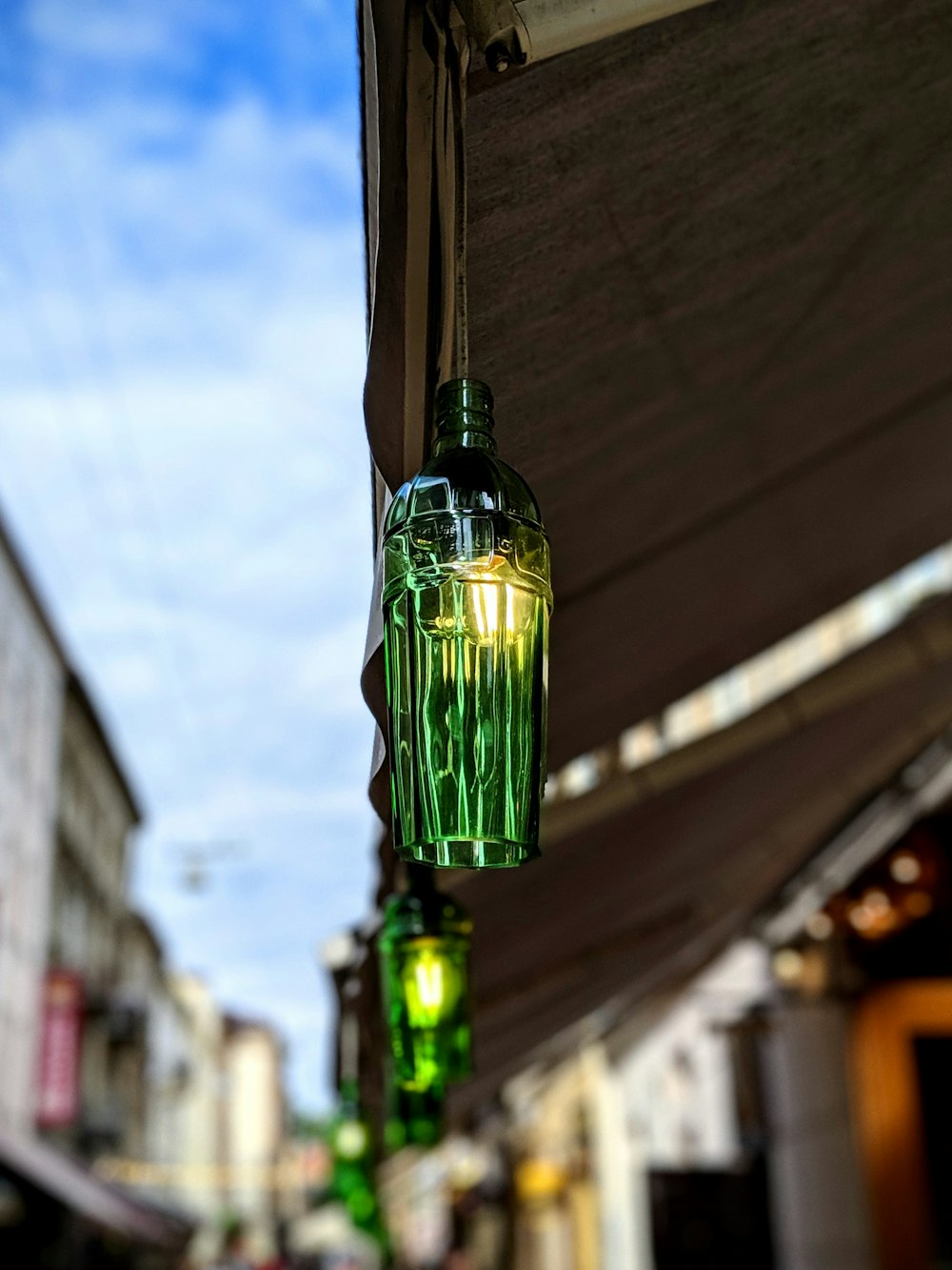 green pendant lamp