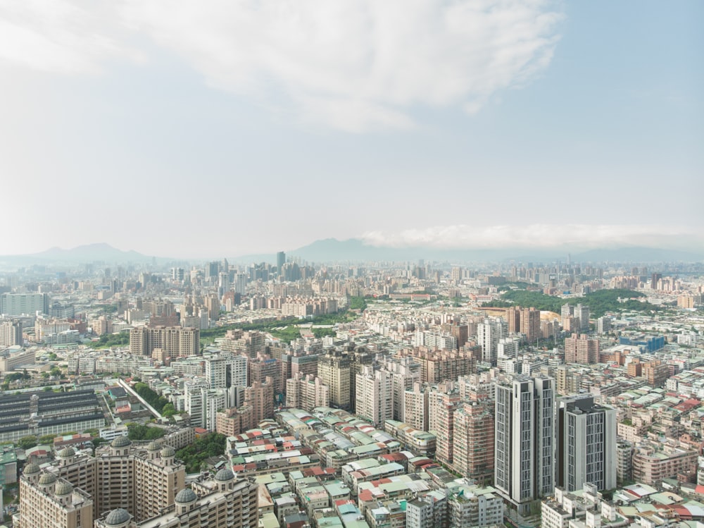 aerial photo of high rise buildings