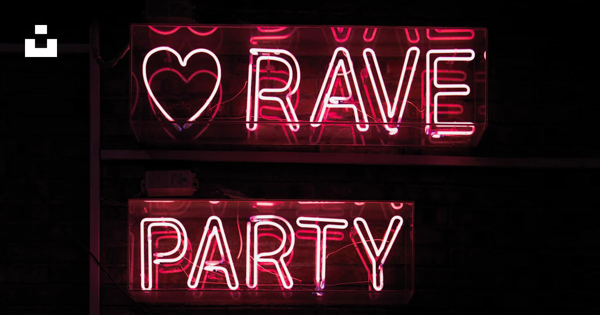 Welcomesign Rave Red rave party till the daylight neon light signage photo – Free Neon ...