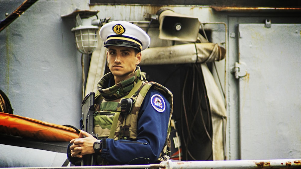 man wearing tactical vest