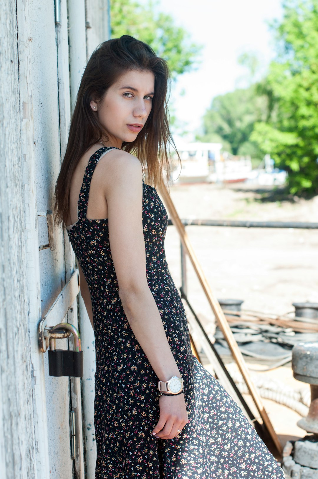 women's black floral sleeveless top