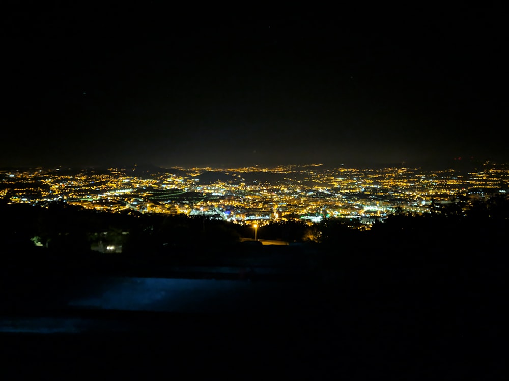 bird's eye view photography of lighted city