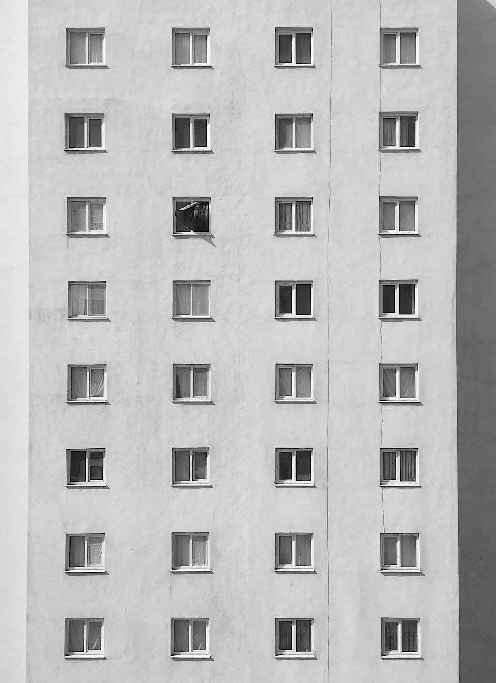 white painted building