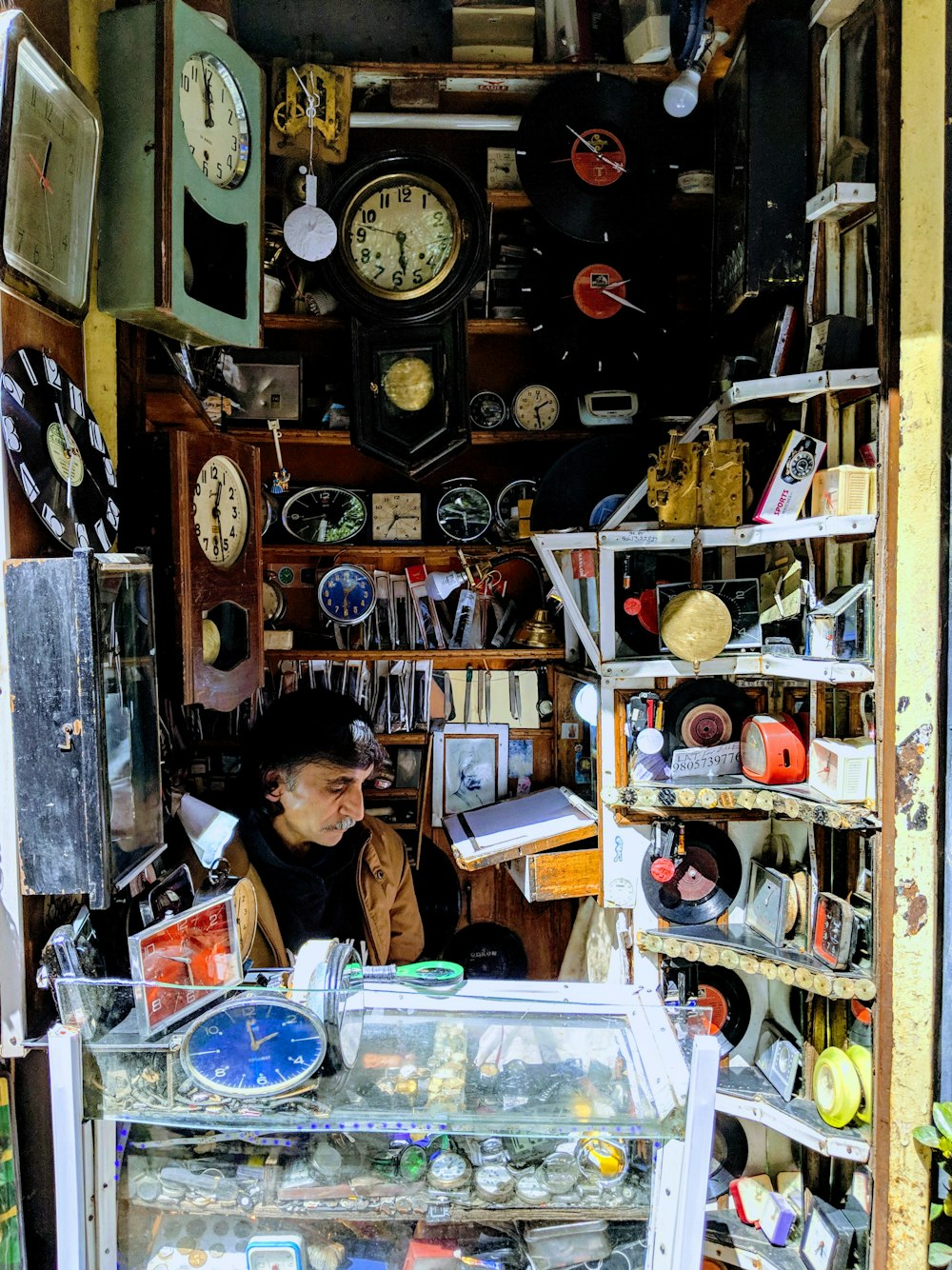 interior of a clock store