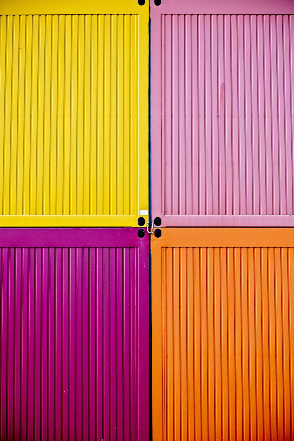 pink, yellow, purple, and orange wooden boards
