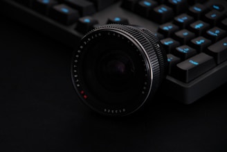 black camera lens