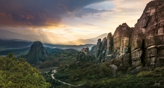 A beautiful landscape of the Holy Land showcasing its historical sites.