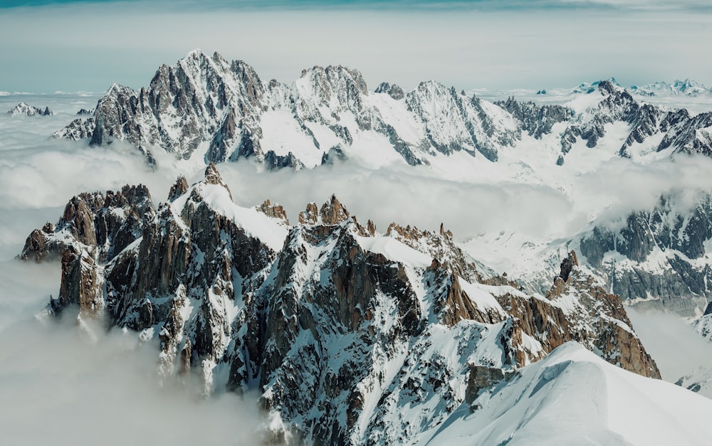 rocky mountain during winter season