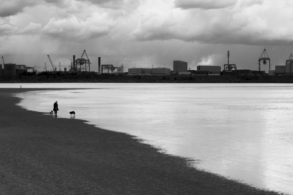 man walking at the beach