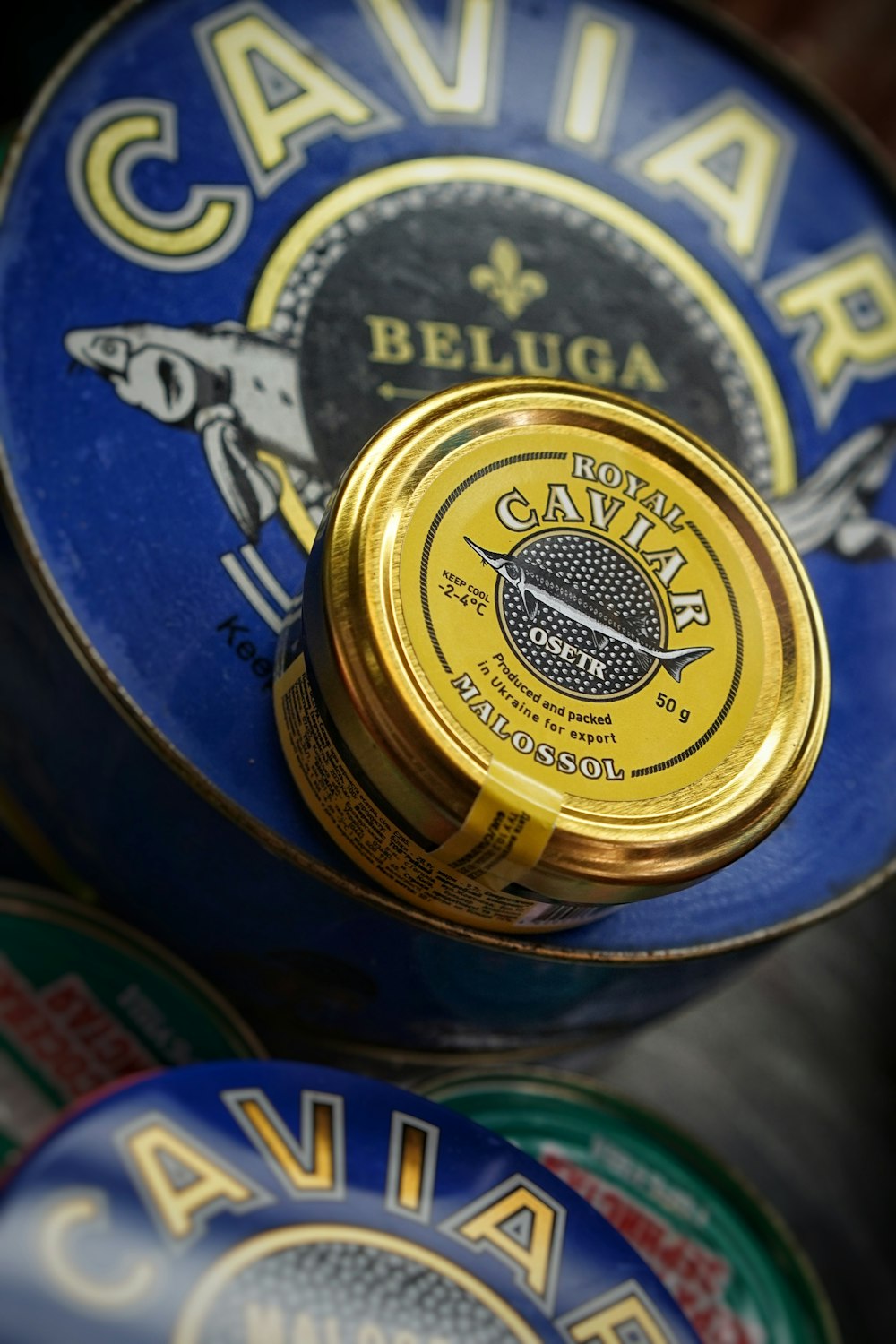 récipient rond marron Royal Caviar