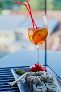 selective focus photography of wine glass