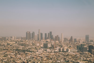 aerial photography of city dodgers teams background