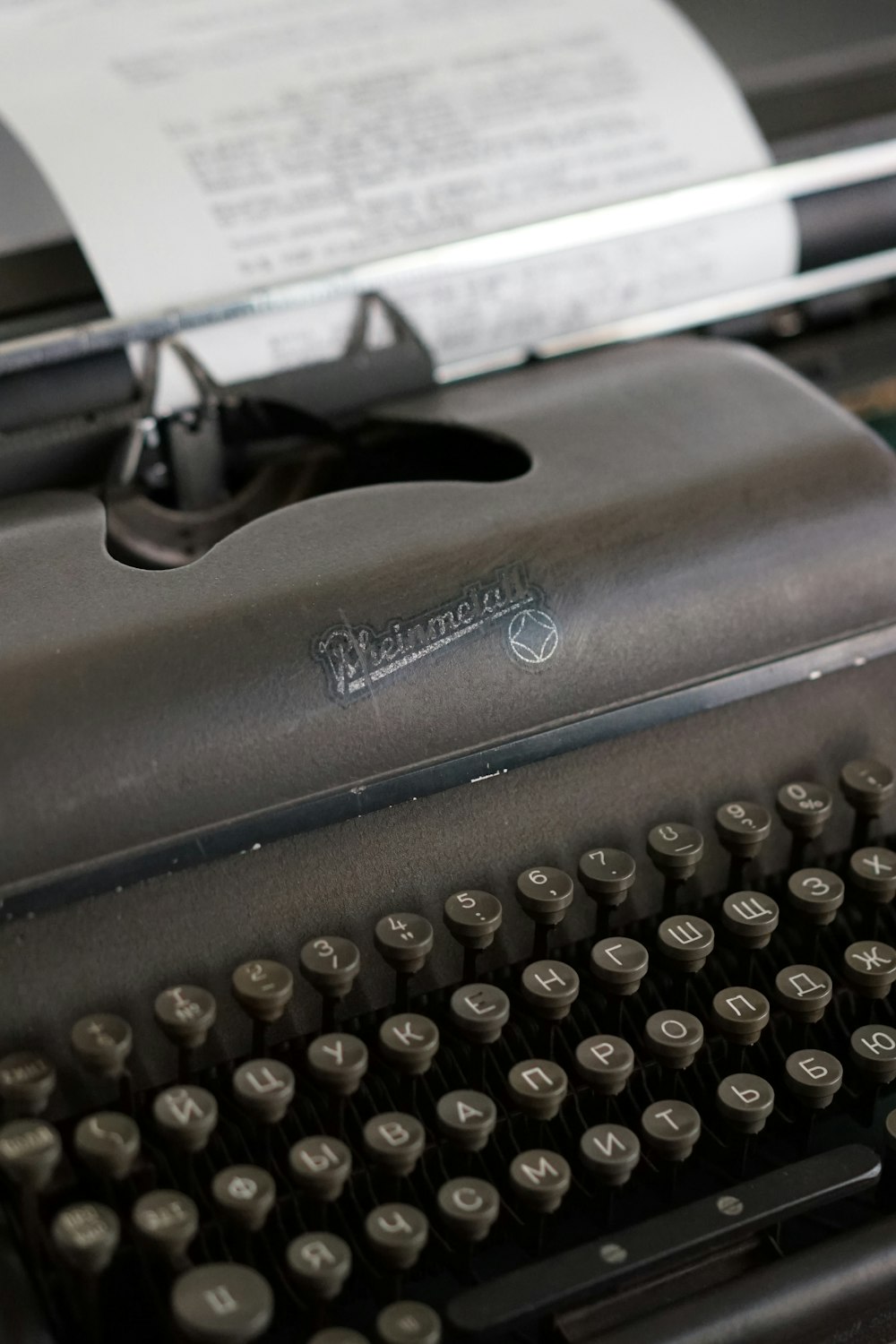 black typewriter