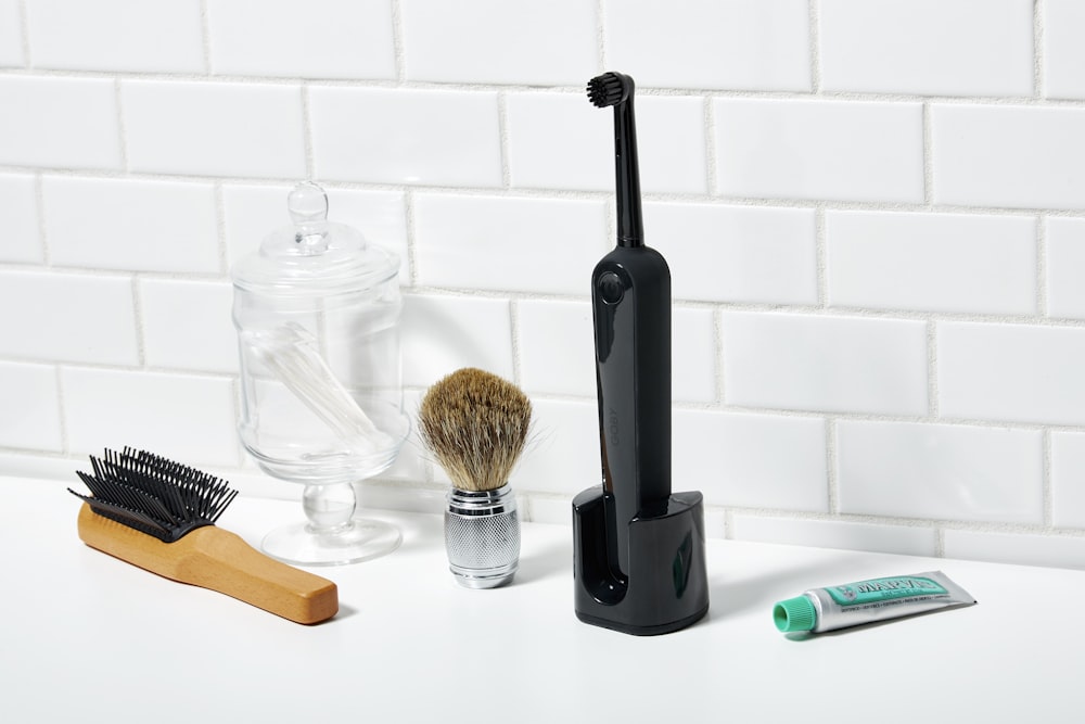 black electric toothbrush