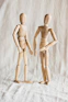two human figure wooden action figures