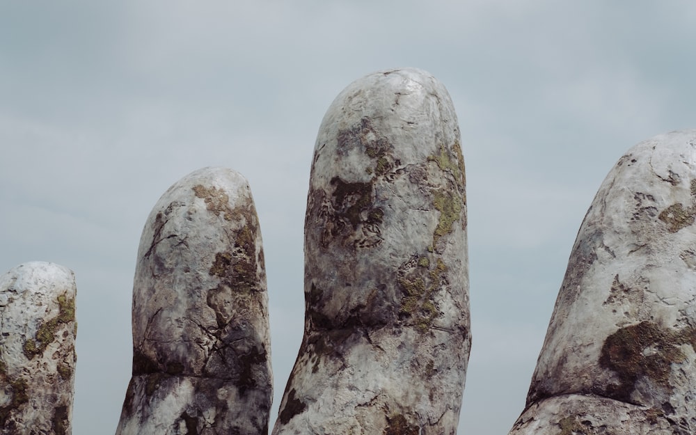 human hand figure concrete structure