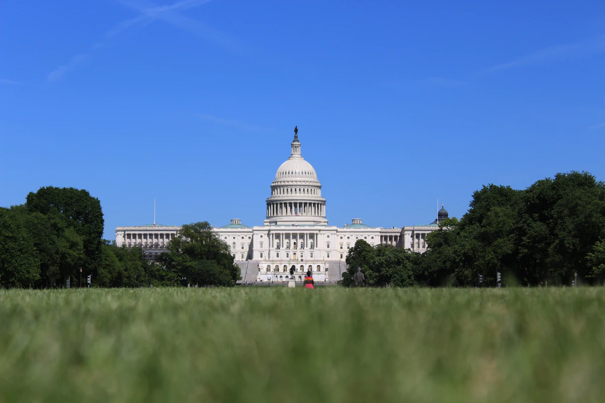 District of Columbia skyline and Capitol-inspired cityscape