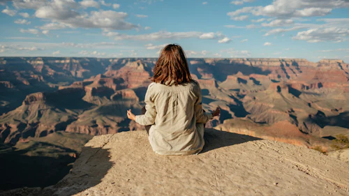 Meditation at sunrise