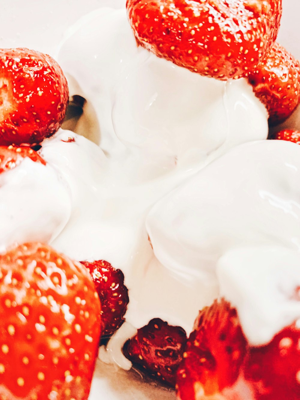 selective focus photo of strawberries