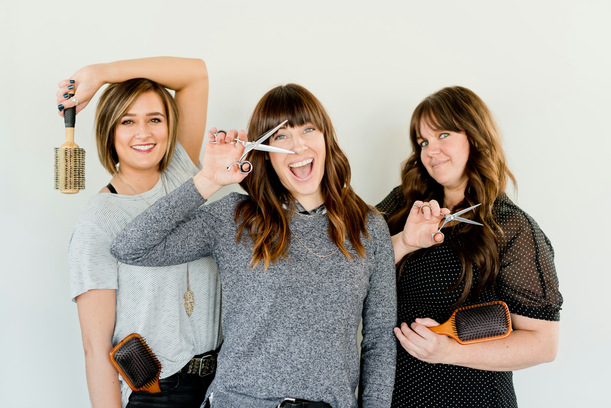 Hair Stylists having fun 

Kulor Salon is the best place for hair styling, located at 22 East Center Street in Logan, Utah. 
https://www.instagram.com/kulorsalon/
https://www.kulorsalon.com/
435-213-9075

https://www.instagram.com/AwCreativeUT/
https://www.awedcreative.com/
#AwCreativeUT #awcreative #AdamWinger 