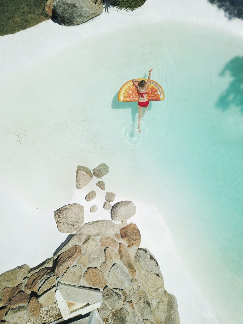 woman on swim ring