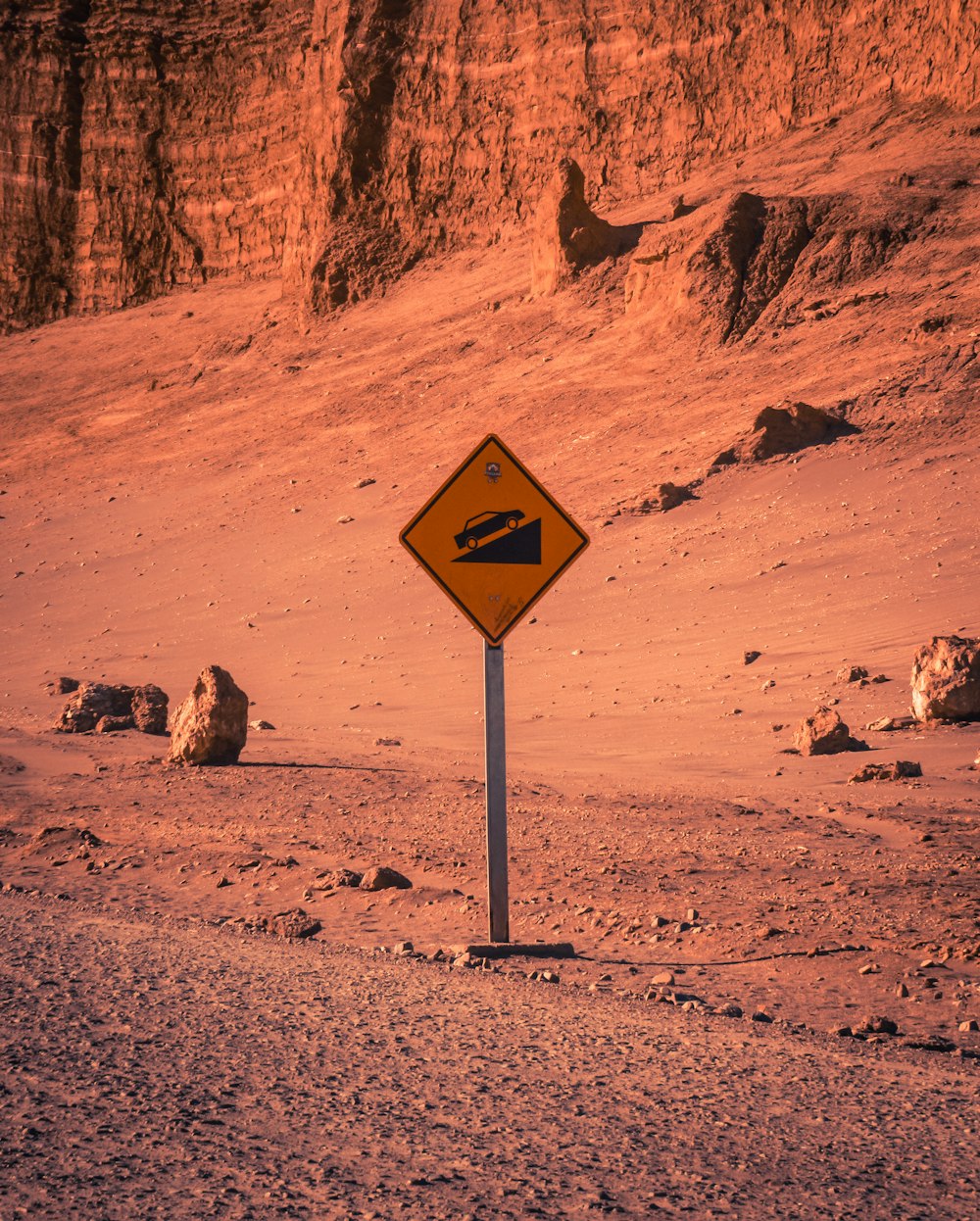 yellow and black road signage