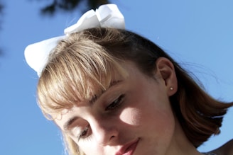 woman in white head accessories