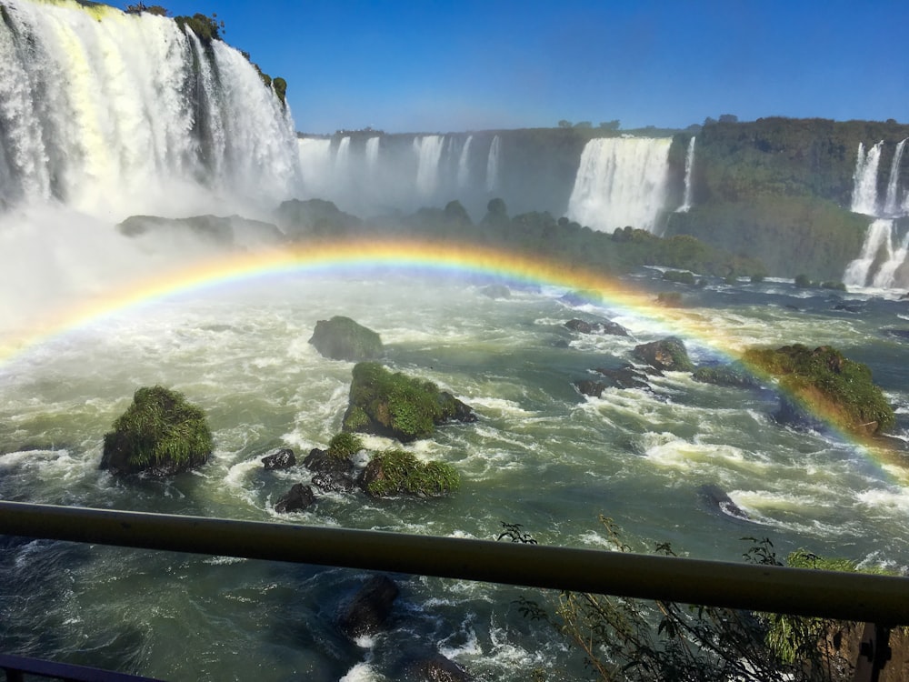 waterfall during daytime