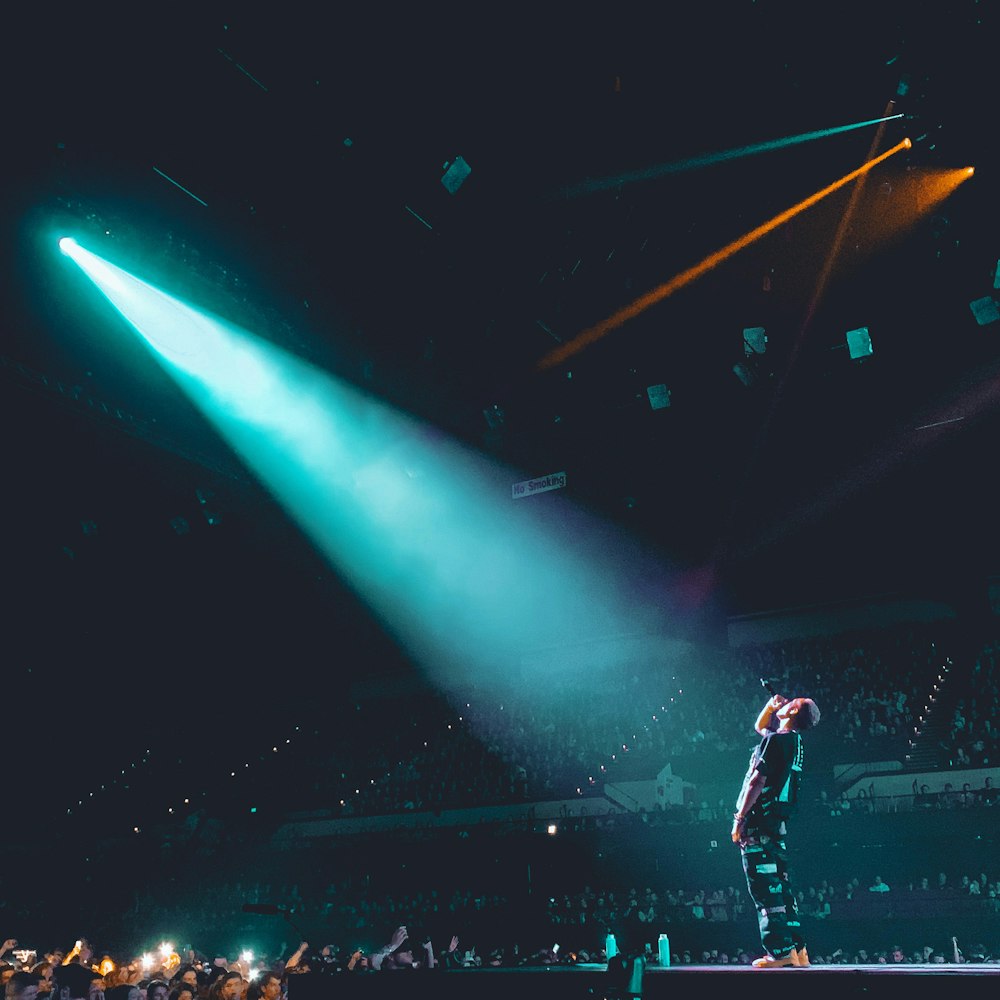 man performing on stage