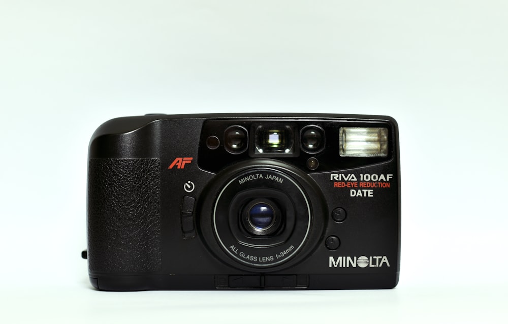 black Minolta Riva 100AF camera
