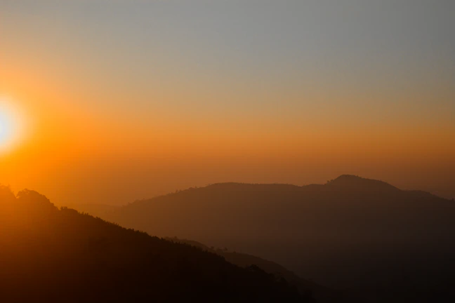 Sunrise over Siliana’s rolling hills with olive groves in soft morning light.