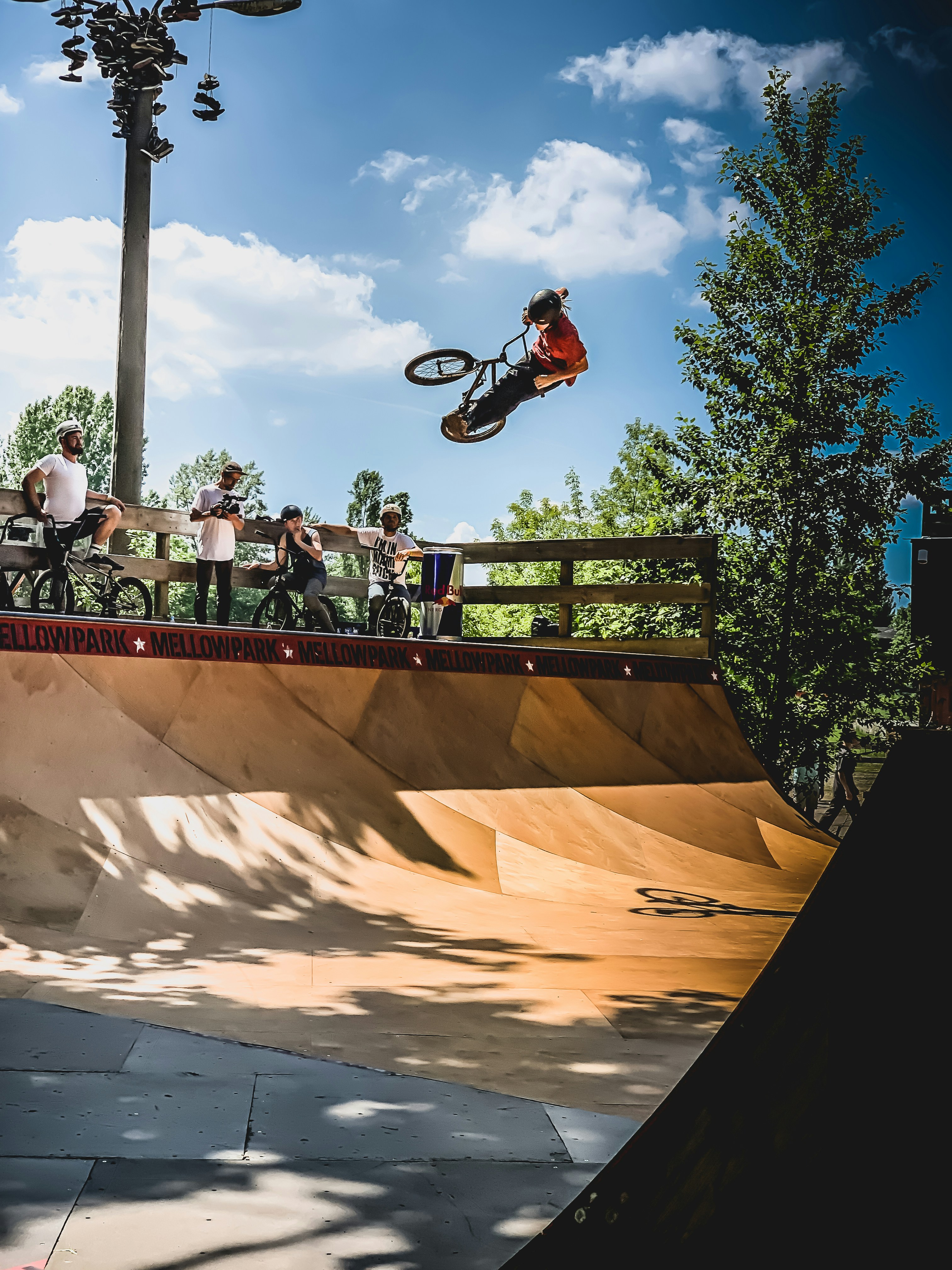 person riding on bike during daytime