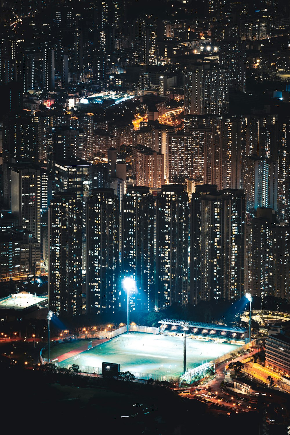 lighted stadium during daytime