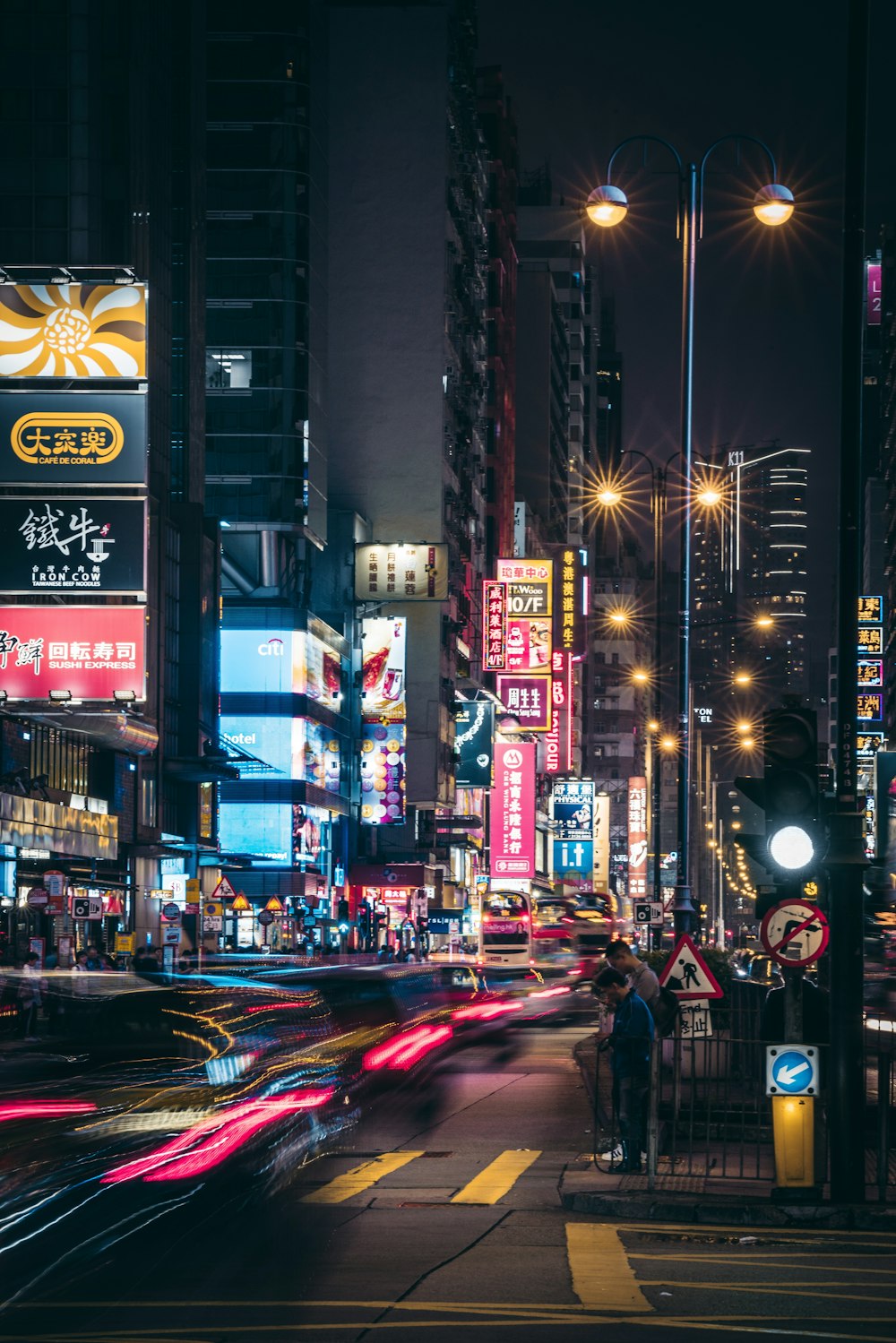 timelapse photography of vehicles on road at night