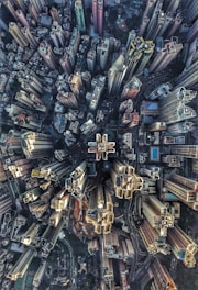 aerial photography of buildings