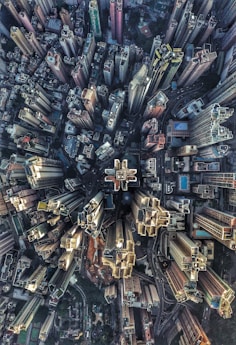 aerial photography of buildings