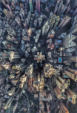 aerial photography of buildings